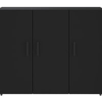 Sideboard Schwarz 90x34x80 cm Holzwerkstoff