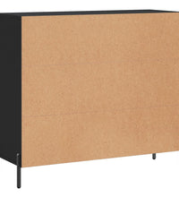 Sideboard Schwarz 90x34x80 cm Holzwerkstoff