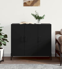 Sideboard Schwarz 90x34x80 cm Holzwerkstoff