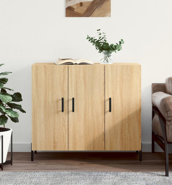 Sideboard Sonoma-Eiche 90x34x80 cm Holzwerkstoff