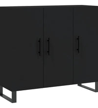 Sideboard Schwarz 90x34x80 cm Holzwerkstoff