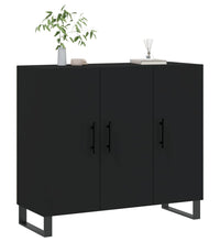 Sideboard Schwarz 90x34x80 cm Holzwerkstoff