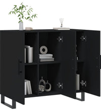 Sideboard Schwarz 90x34x80 cm Holzwerkstoff