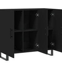 Sideboard Schwarz 90x34x80 cm Holzwerkstoff