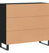 Sideboard Schwarz 90x34x80 cm Holzwerkstoff