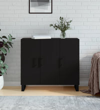 Sideboard Schwarz 90x34x80 cm Holzwerkstoff