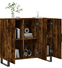 Sideboard Räuchereiche 90x34x80 cm Holzwerkstoff