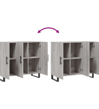 Sideboard Grau Sonoma 90x34x80 cm Holzwerkstoff