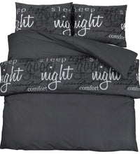 Bettwäsche-Set Schwarz 135x200 cm Baumwolle