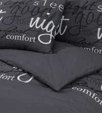 Bettwäsche-Set Schwarz 135x200 cm Baumwolle