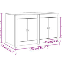 Outdoor-Küchenschrank 106x55x64 cm Massivholz Kiefer