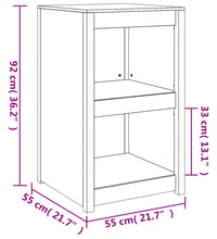 Outdoor-Küchenschrank 55x55x92 cm Massivholz Douglasie