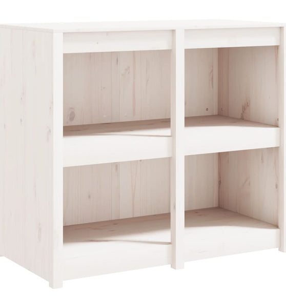 Outdoor-Küchenschrank Weiß 106x55x92 cm Massivholz Kiefer