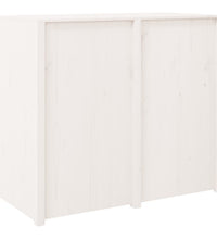 Outdoor-Küchenschrank Weiß 106x55x92 cm Massivholz Kiefer