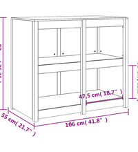 Outdoor-Küchenschrank 106x55x92 cm Massivholz Douglasie