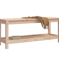Gartenbank 108x35x45 cm Massivholz Kiefer
