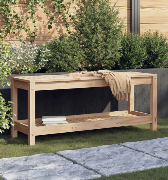 Gartenbank 108x35x45 cm Massivholz Kiefer