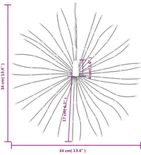 Weihnachtsbeleuchtung Feuerwerk 140 LEDs Kaltweiß 17 cm