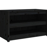 Outdoor-Küchenschränke 2 Stk. Schwarz Massivholz Kiefer