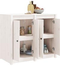 Outdoor-Küchenschrank Weiß Massivholz Kiefer