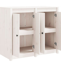 Outdoor-Küchenschrank Weiß Massivholz Kiefer