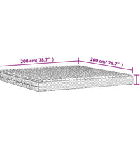 Schaumstoffmatratze Weiß 200x200 cm Härtegrad H2 H3