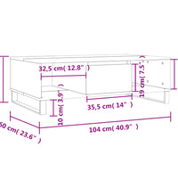 Couchtisch Räuchereiche 104x60x35 cm Holzwerkstoff