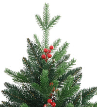 Künstlicher Weihnachtsbaum Klappbar mit Roten Beeren 150 cm