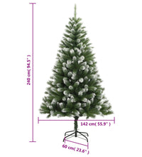 Künstlicher Weihnachtsbaum Klappbar Beschneit 240 cm