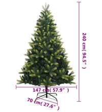 Künstlicher Weihnachtsbaum Klappbar mit Ständer 240 cm