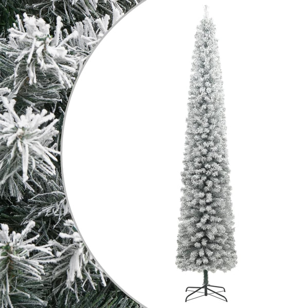 Weihnachtsbaum Schlank mit Ständer Beschneit 270 cm PVC