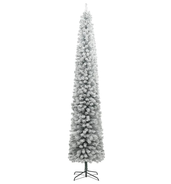 Weihnachtsbaum Schlank mit Ständer Beschneit 270 cm PVC