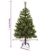 Künstlicher Weihnachtsbaum Klappbar mit Zapfen 120 cm