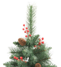 Künstlicher Weihnachtsbaum Klappbar mit Zapfen & Beeren 210 cm