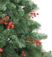 Künstlicher Weihnachtsbaum Klappbar mit Zapfen & Beeren 210 cm