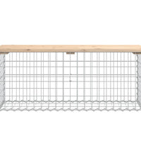 Gartenbank aus Gabionen 103x31,5x42 cm Massivholz Kiefer