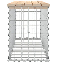 Gartenbank aus Gabionen 103x31,5x42 cm Massivholz Kiefer