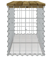 Gartenbank aus Gabionen 103x31,5x42 cm Kiefernholz Imprägniert