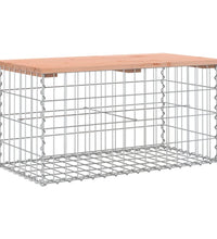 Gartenbank aus Gabionen 83x44x42 cm Massivholz Douglasie