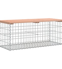 Gartenbank aus Gabionen 103x44x42 cm Massivholz Douglasie