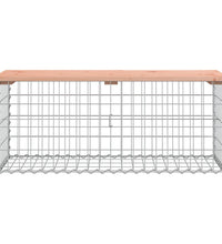 Gartenbank aus Gabionen 103x44x42 cm Massivholz Douglasie