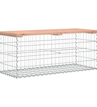 Gartenbank aus Gabionen 103x44x42 cm Massivholz Douglasie