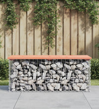 Gartenbank aus Gabionen 103x44x42 cm Massivholz Douglasie
