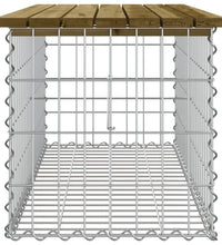 Gartenbank aus Gabionen 103x44x42 cm Kiefernholz Imprägniert