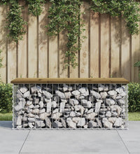 Gartenbank aus Gabionen 103x44x42 cm Kiefernholz Imprägniert