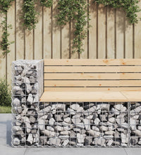 Gartenbank aus Gabionen 92x71x65,5 cm Massivholz Kiefer