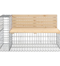 Gartenbank aus Gabionen 244x71x65,5 cm Massivholz Kiefer