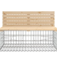 Gartenbank mit Gabione Massivholz Kiefer