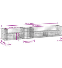 Gartenbank mit Gabione Massivholz Kiefer