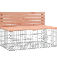 Gartenbank mit Gabione Massivholz Douglasie